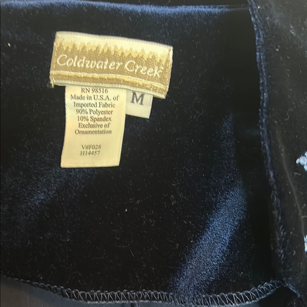 Coldwater Creek Blue Velvet Blazer - Picture 2 of 9